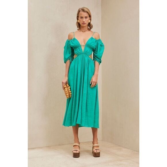 Cult Gaia Charlize Dress in Erba Nubby Faille M - Picture 10 of 14